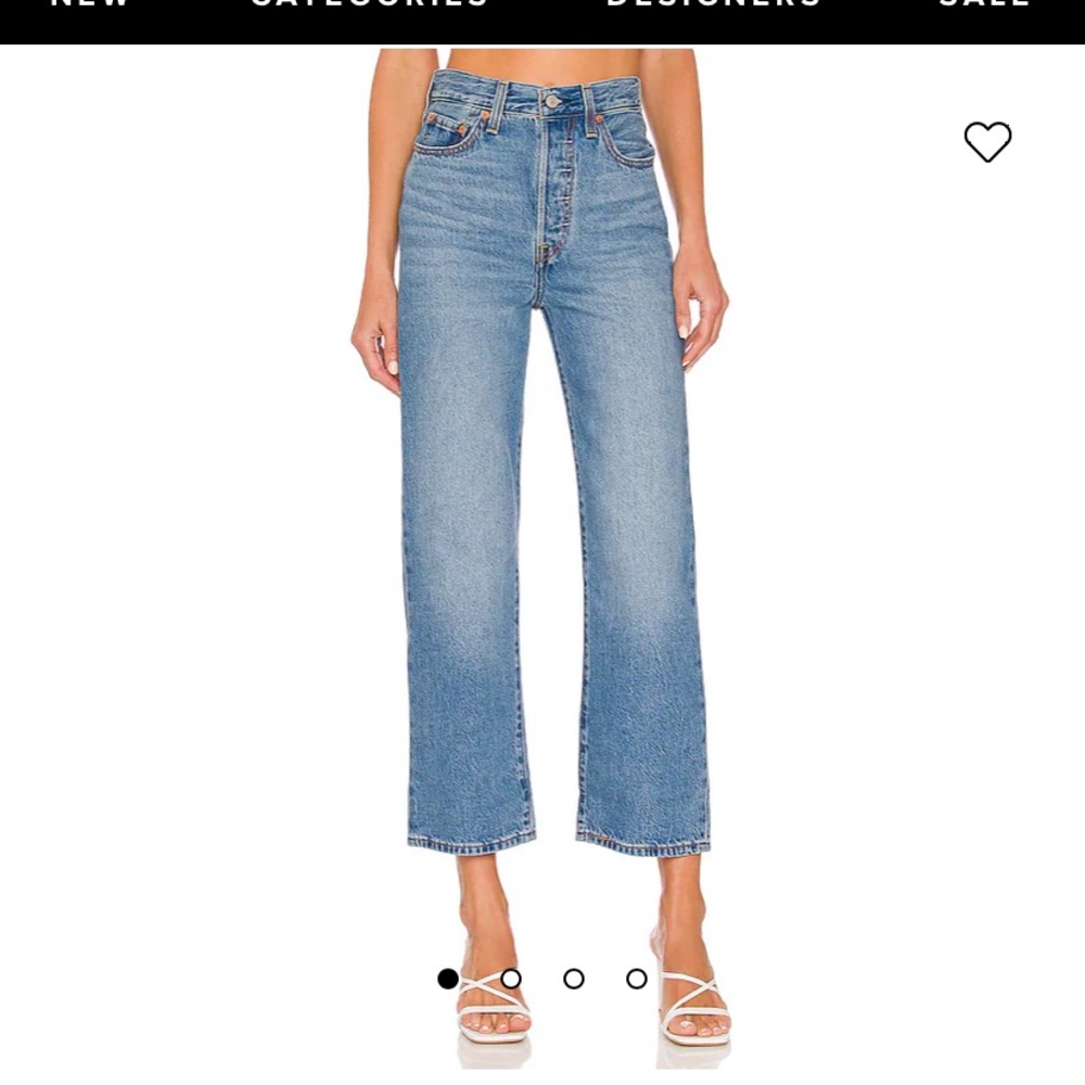 Levi ribcage straight ankle jeans